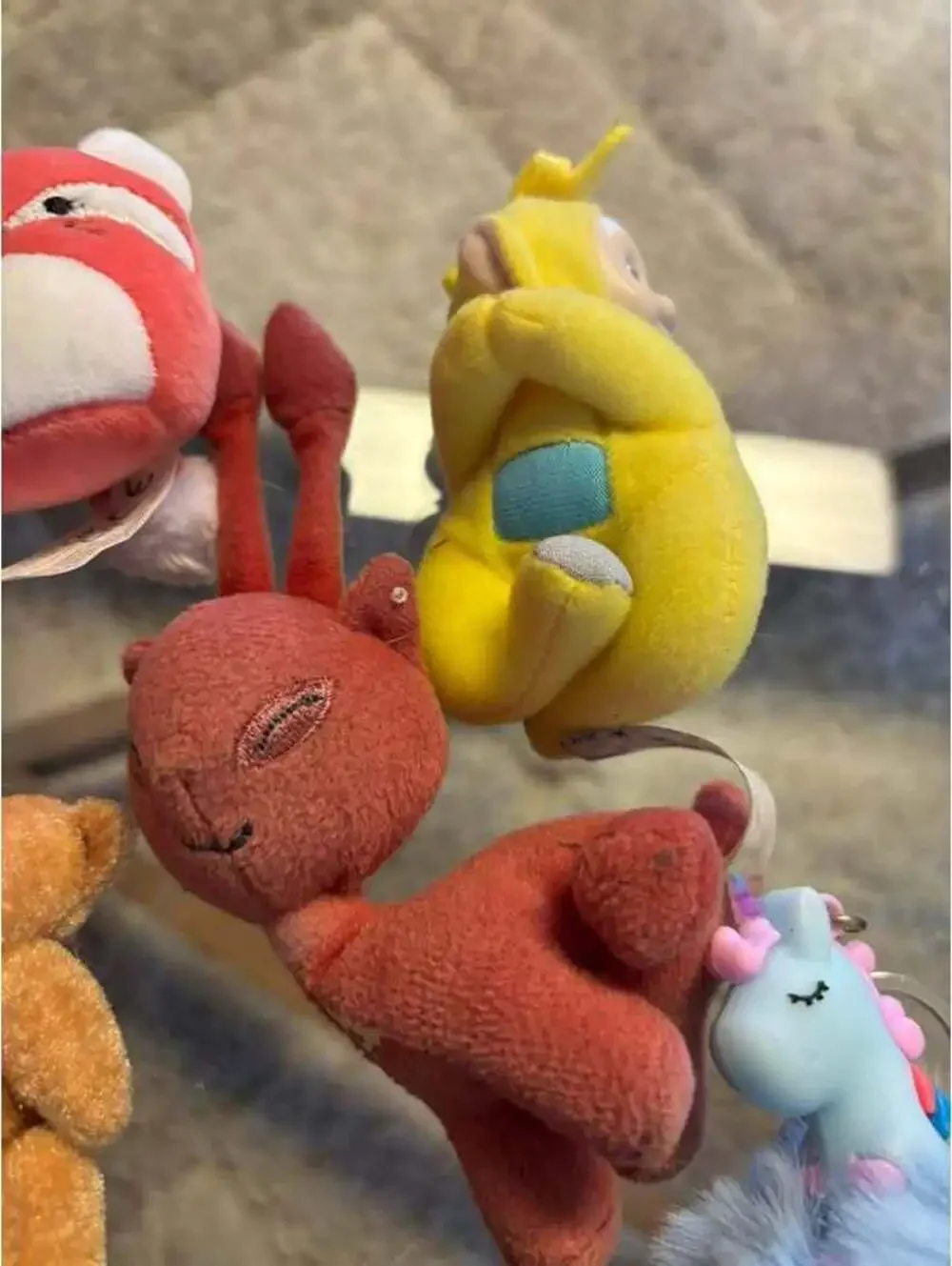 Assorted Small Plush Toy Lot - Spider-Man, Disney Tsum Tsum, Teletubbies